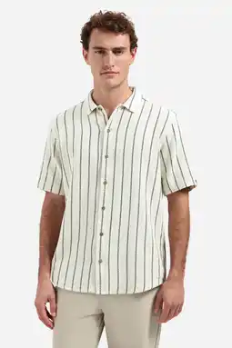 Wehkamp No Excess regular gestreept casual overhemd beige aanbieding