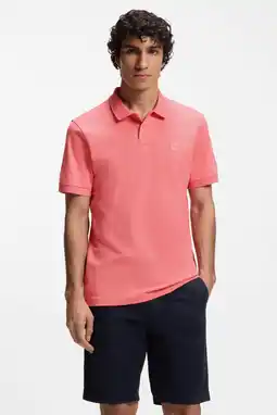 Wehkamp BOSS slim polo roze aanbieding