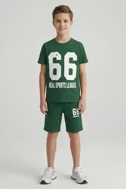 Wehkamp Cars T-shirt + korte broek groen aanbieding