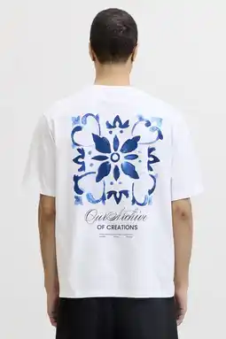 Wehkamp JACK & JONES oversized T-shirt met backprint wit aanbieding