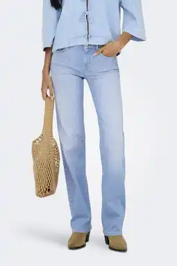Wehkamp ONLY straight leg jeans medium blue denim aanbieding
