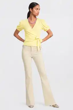Wehkamp Anytime high waist flared jeans ecru aanbieding