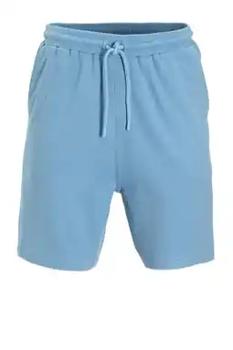 Wehkamp Anytime waffle short lichtblauw aanbieding