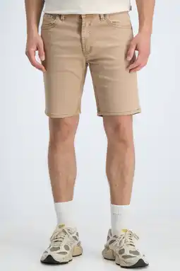 Wehkamp GABBIANO regular fit denim short - lichtbruin aanbieding