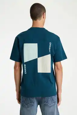 Wehkamp CHASIN' relaxed T-shirt met backprint donkerblauw aanbieding