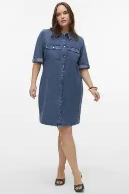 Wehkamp VERO MODA CURVE denim spijkerjurk aanbieding