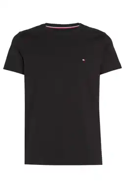 Wehkamp Tommy Hilfiger slim fit T-shirt met logo zwart aanbieding