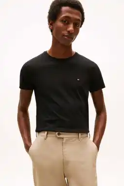Wehkamp Tommy Hilfiger slim fit T-shirt met logo zwart aanbieding