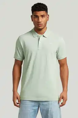 Wehkamp G-STAR slim polo lichtgroen aanbieding