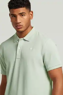 Wehkamp G-STAR slim polo lichtgroen aanbieding