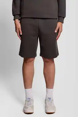 Wehkamp Lyle & Scott regular sweatshort grijs aanbieding