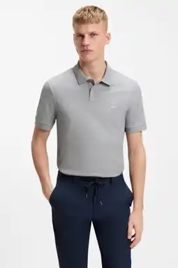 Wehkamp BOSS slim polo grijs aanbieding