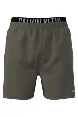 Wehkamp Calvin Klein zwemshort met logo kakigroen aanbieding