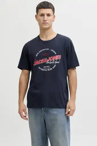 Wehkamp JACK & JONES ESSENTIALS regular T-shirt donkerblauw aanbieding