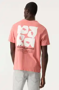 Wehkamp Garcia regular T-shirt met backprint roze aanbieding