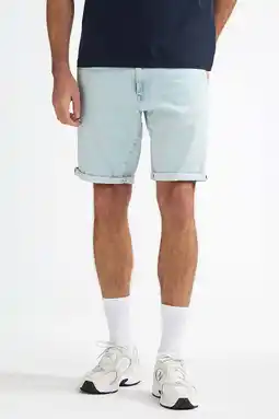 Wehkamp Petrol Industries regular short light blue denim aanbieding