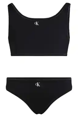 Wehkamp Calvin Klein crop bikini zwart aanbieding