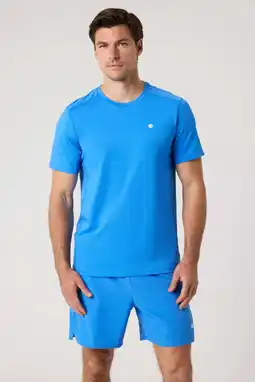 Wehkamp Björn Borg sportshirt ACE mesh panel lichtblauw aanbieding