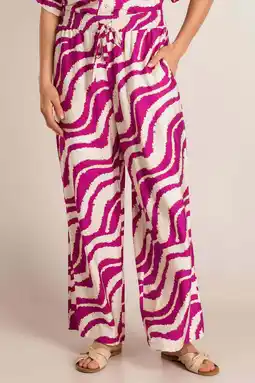 Wehkamp Ivy Beau wide leg regularwaist broek roze aanbieding