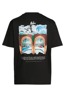Wehkamp Malelions regular T-shirt met backprint zwart aanbieding