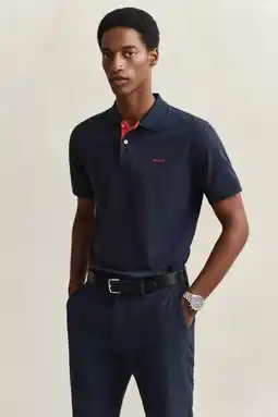Wehkamp GANT regular polo donkerblauw aanbieding