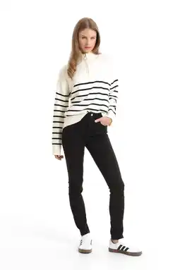 Wehkamp Anytime high rise skinny jeans zwart aanbieding