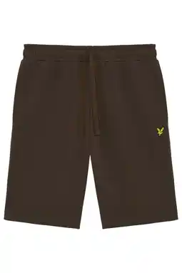 Wehkamp Lyle & Scott regular sweatshort bruin aanbieding