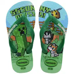 Wehkamp Havaianas Minecraft teenslippers groen/blauw aanbieding
