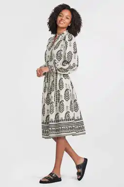 Wehkamp Anytime midi jurk met ruches en all-overprint aanbieding