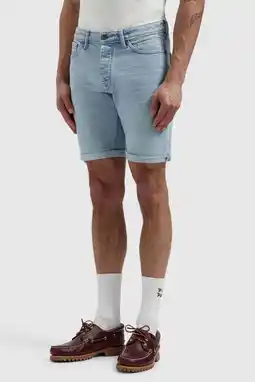 Wehkamp Pure Path denim slim short blauw aanbieding