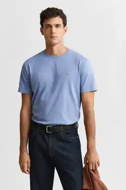 Wehkamp GANT regular T-shirt lichtblauw aanbieding