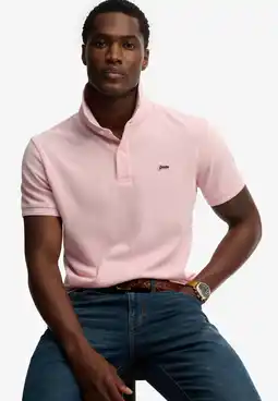Wehkamp Superdry regular polo lichtroze aanbieding