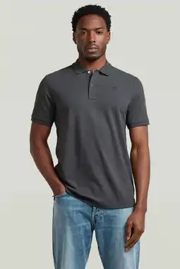 Wehkamp G-STAR slim polo antraciet aanbieding