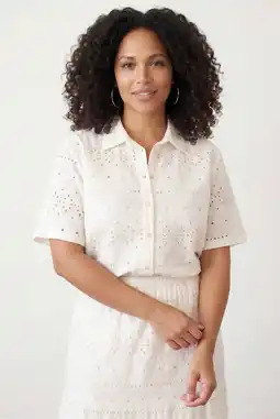 Wehkamp Tramontana broderie blouse - ecru aanbieding