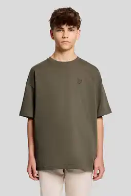 Wehkamp Lyle & Scott T-shirt kaki aanbieding