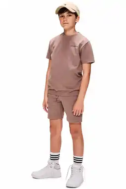 Wehkamp Retour Jeans regularwaist sweatshort bruin aanbieding