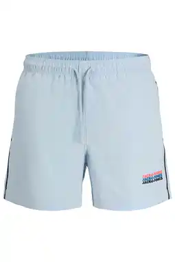 Wehkamp JACK & JONES PANTS STUDIO zwemshort met logo lichtblauw aanbieding