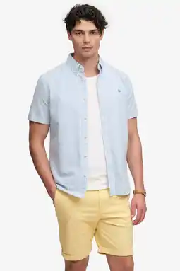 Wehkamp Superdry slim chino short geel aanbieding