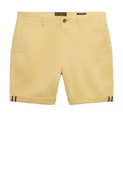 Wehkamp Superdry slim chino short geel aanbieding