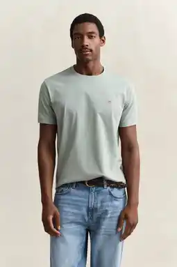 Wehkamp GANT regular T-shirt lichtgroen aanbieding
