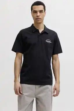 Wehkamp JACK & JONES regular polo zwart aanbieding