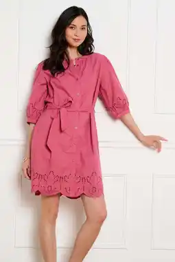 Wehkamp LOLALIZA broderie blousejurk - roze aanbieding
