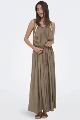 Wehkamp JDY viscose maxi zomerjurk met borduursels - bruin aanbieding