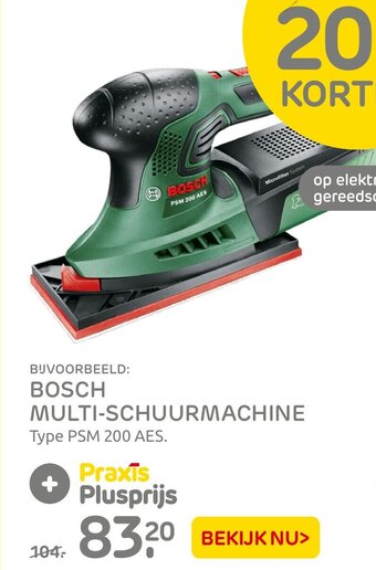 Praxis Bosch multi-schuurmachine aanbieding