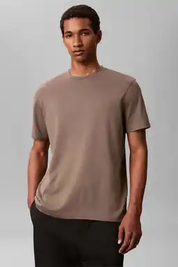 Wehkamp Calvin Klein regular T-shirt bruin aanbieding