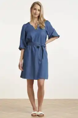 Wehkamp Smashed Lemon korte jurk blauw aanbieding