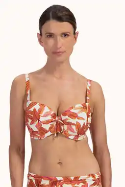 Wehkamp Cyell voorgevormde beugel bikinitop wit/lichtbruin aanbieding