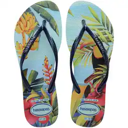 Wehkamp Havaianas Slim Tropical teenslippers blauw aanbieding