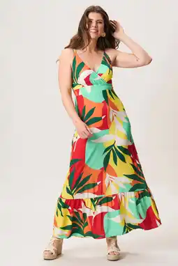 Wehkamp Miss Etam 100% vi maxi jurk met print - meerkleurig aanbieding