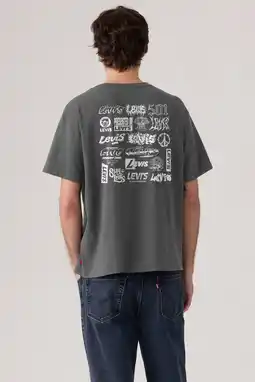 Wehkamp Levi's relaxed T-shirt met backprint grijs aanbieding